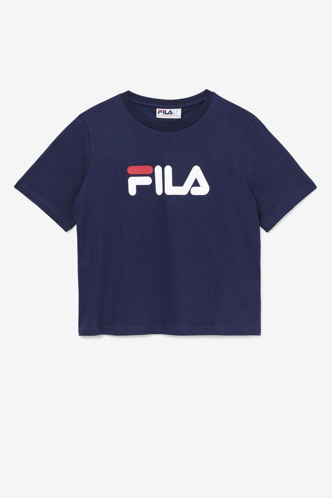 Fila Miss Eagle Navy T-Shirt Womens - NZ 51964-YEXD